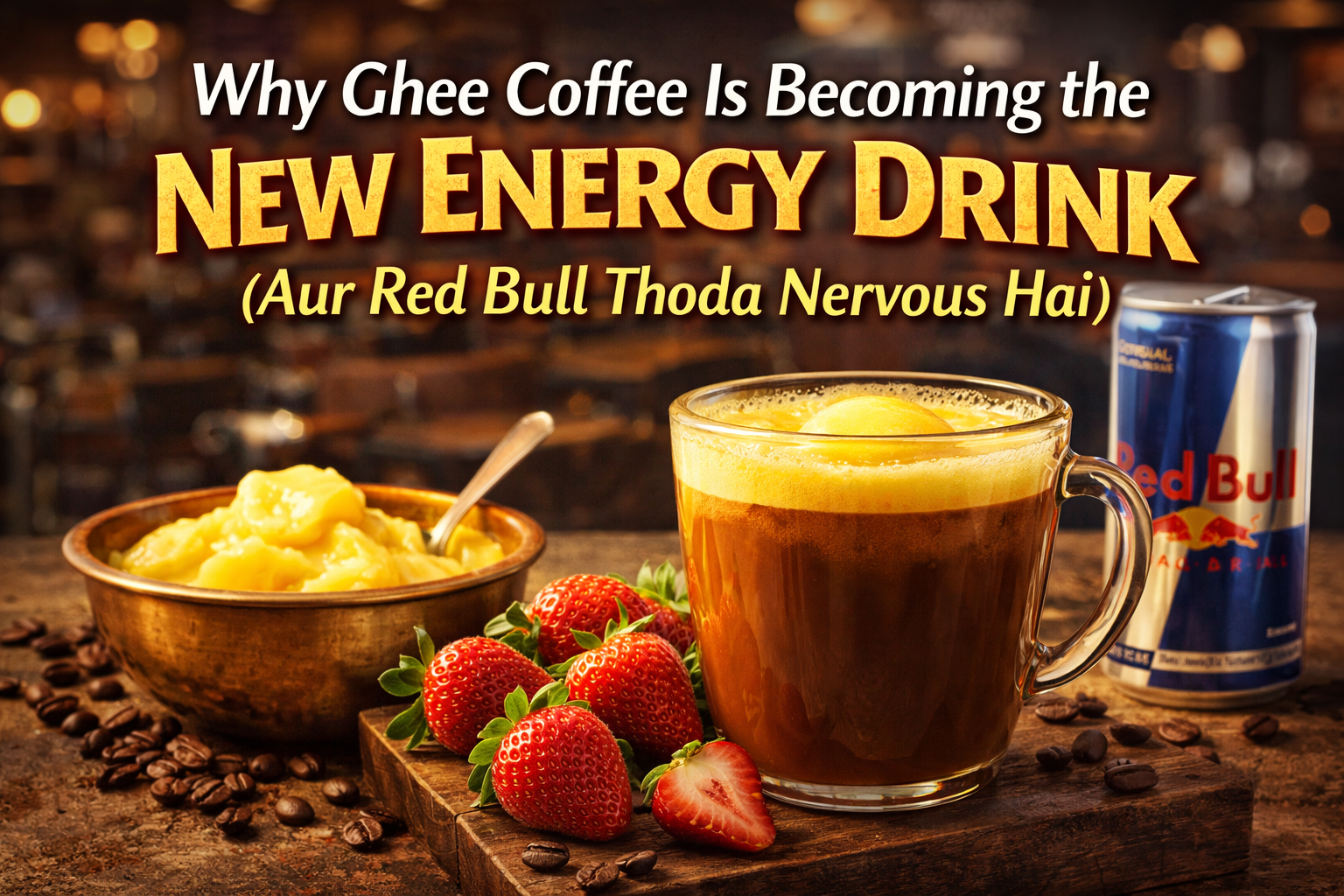 Why Ghee Coffee Is Becoming the New Energy Drink (Aur Red Bull Thoda Nervous Hai)
